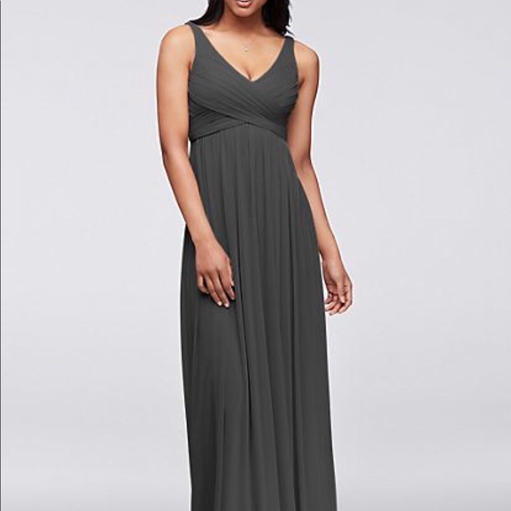 Cowl back bridesmaid dress
